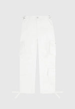 Mid Rise Cargo Pants - White