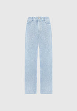 Sara - Boucle Straight Leg Jeans - Light Blue