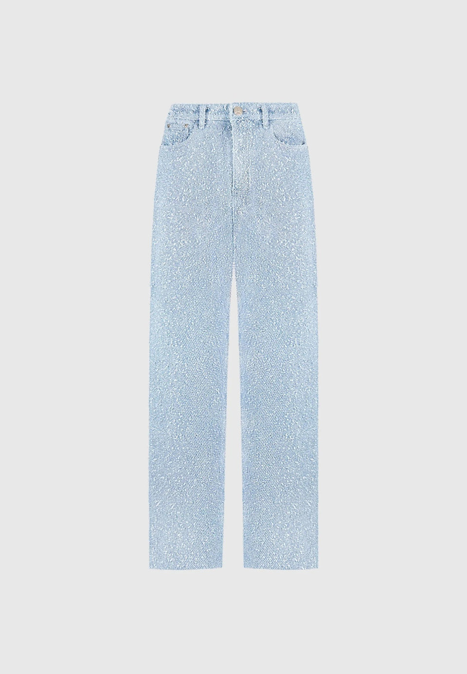 Sara - Boucle Straight Leg Jeans - Light Blue