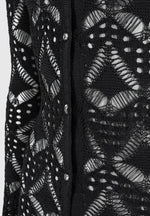 Knit Longline Cover Up Cardigan - Black