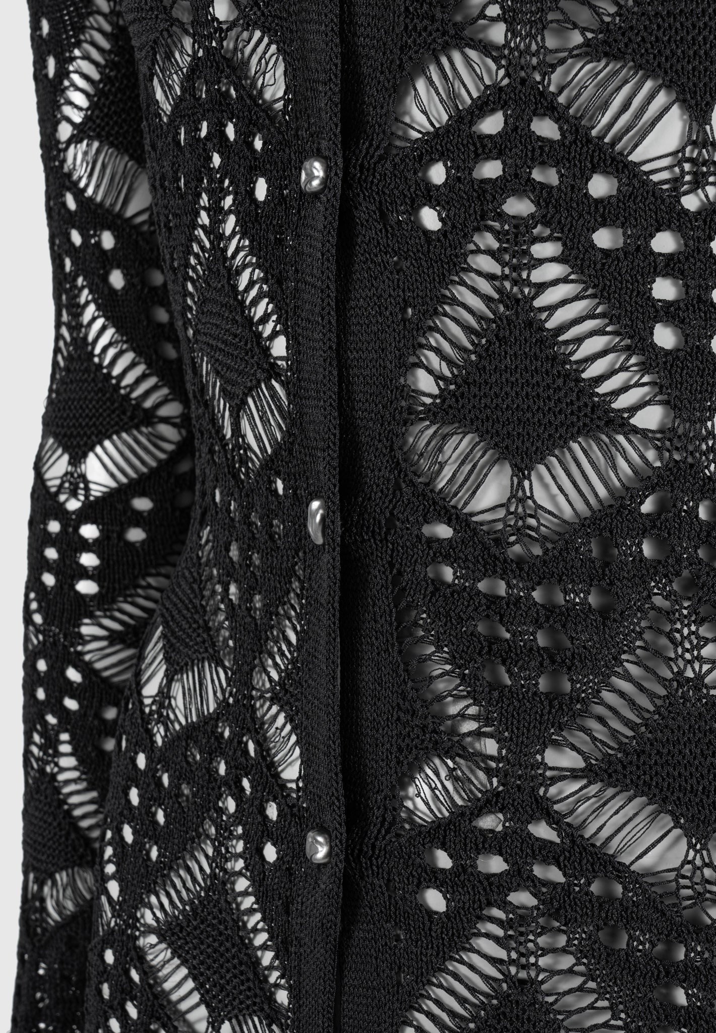 Knit Longline Cover Up Cardigan - Black