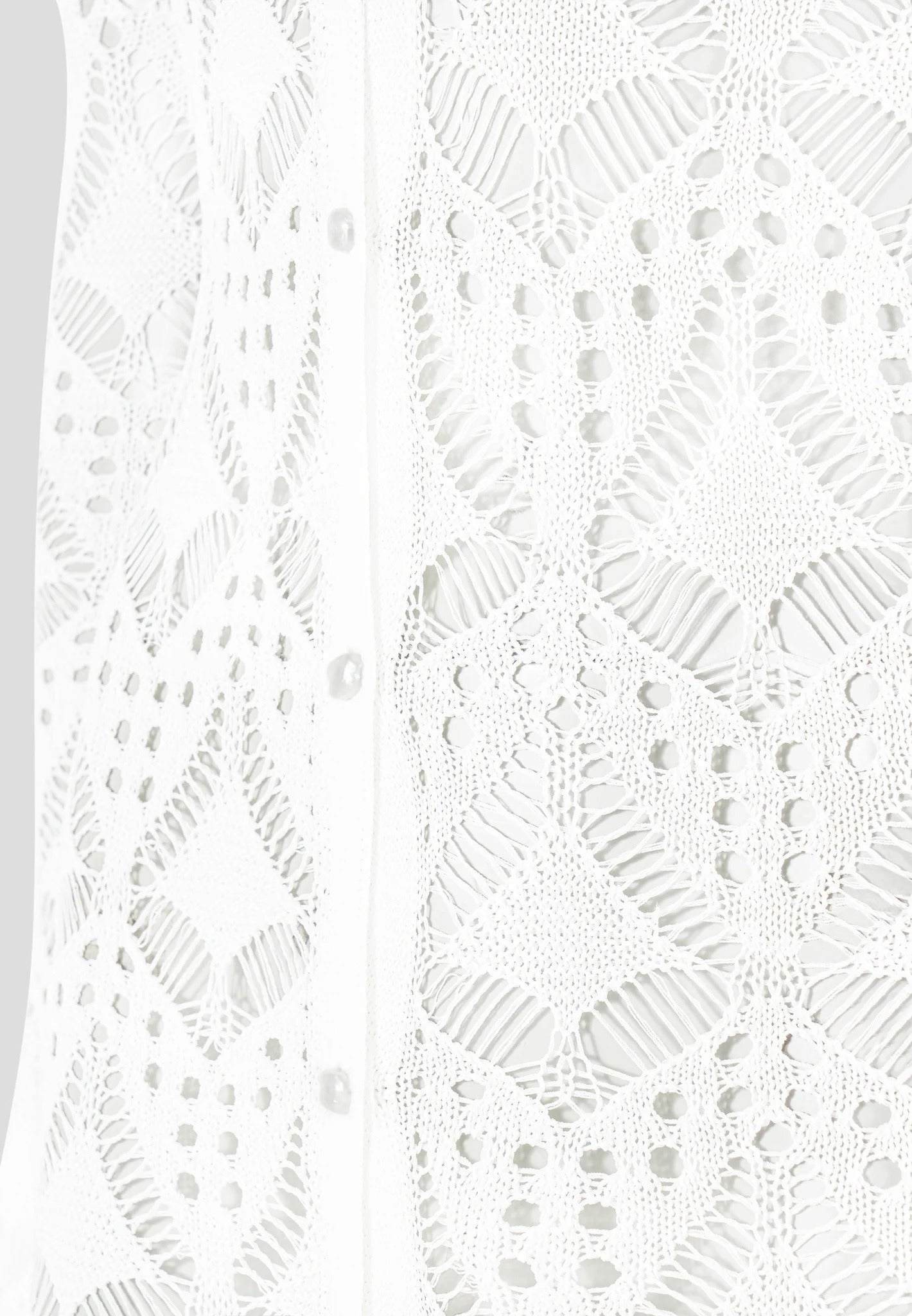 Knit Longline Cover Up Cardigan - Off White
