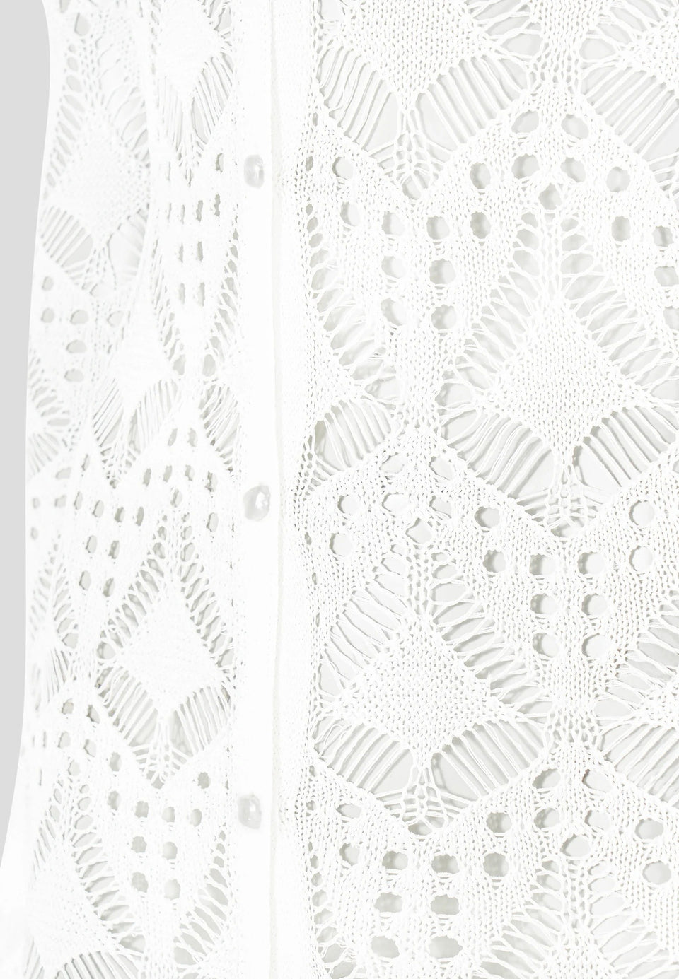 Knit Longline Cover Up Cardigan - Off White