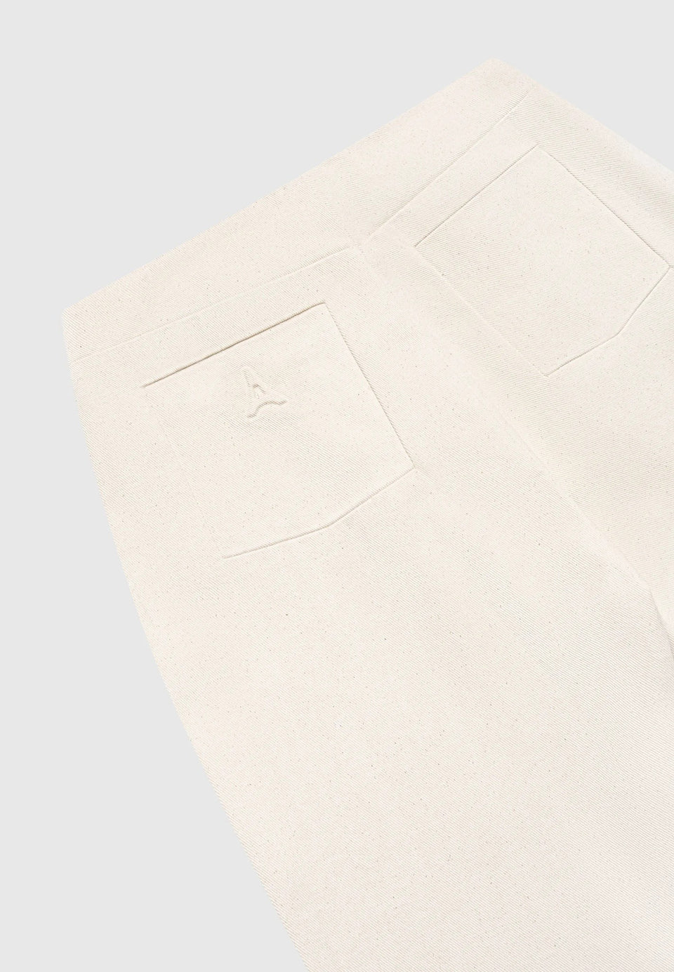 Pleated Mid Rise Straight Leg Jeans - Cream