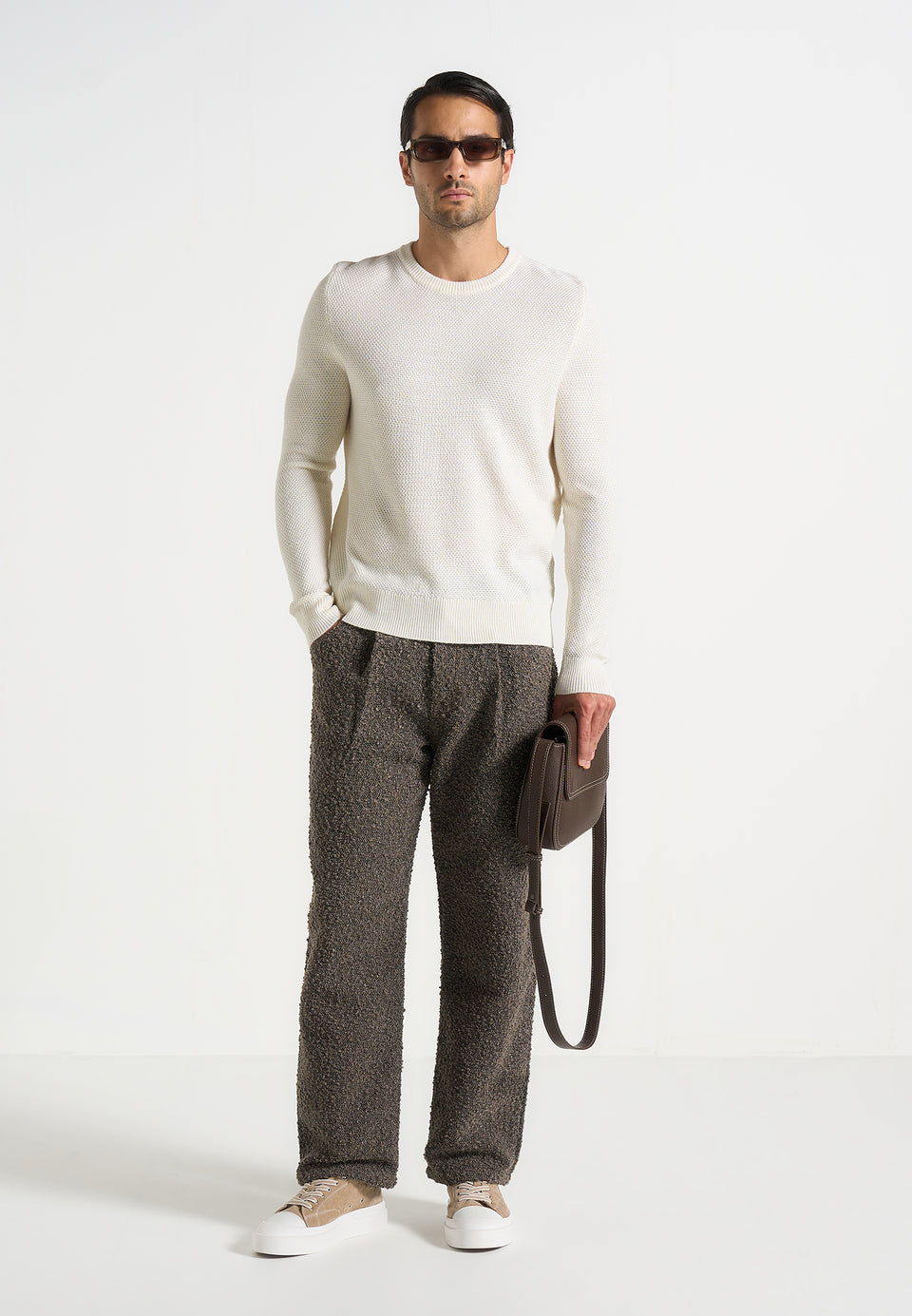 arnault-boucle-pleated-jeans-brown