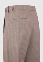 Joseph - Regular Fit Pinstripe Tailored Trousers - Taupe