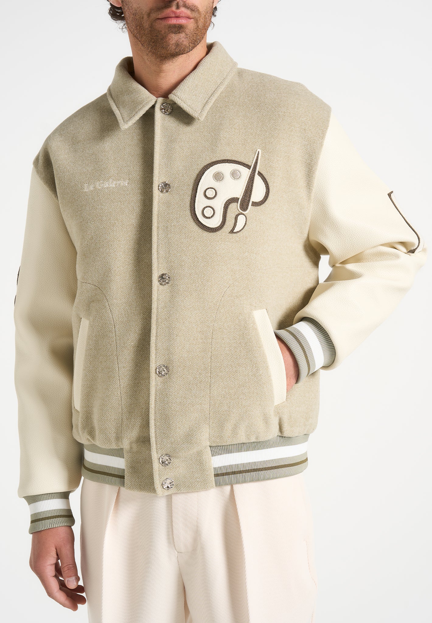 le-galerie-varsity-jacket-sage
