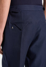 Hubert - Slim Fit Tailored Trousers - Navy