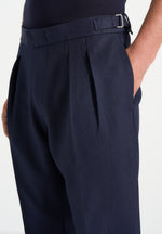 Hubert - Slim Fit Tailored Trousers - Navy