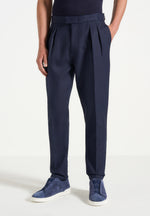 Hubert - Slim Fit Tailored Trousers - Navy