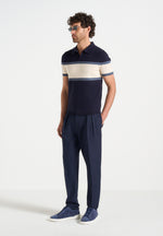 Hubert - Slim Fit Tailored Trousers - Navy