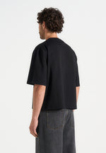 Léon - Boxy Cropped T-Shirt - Black