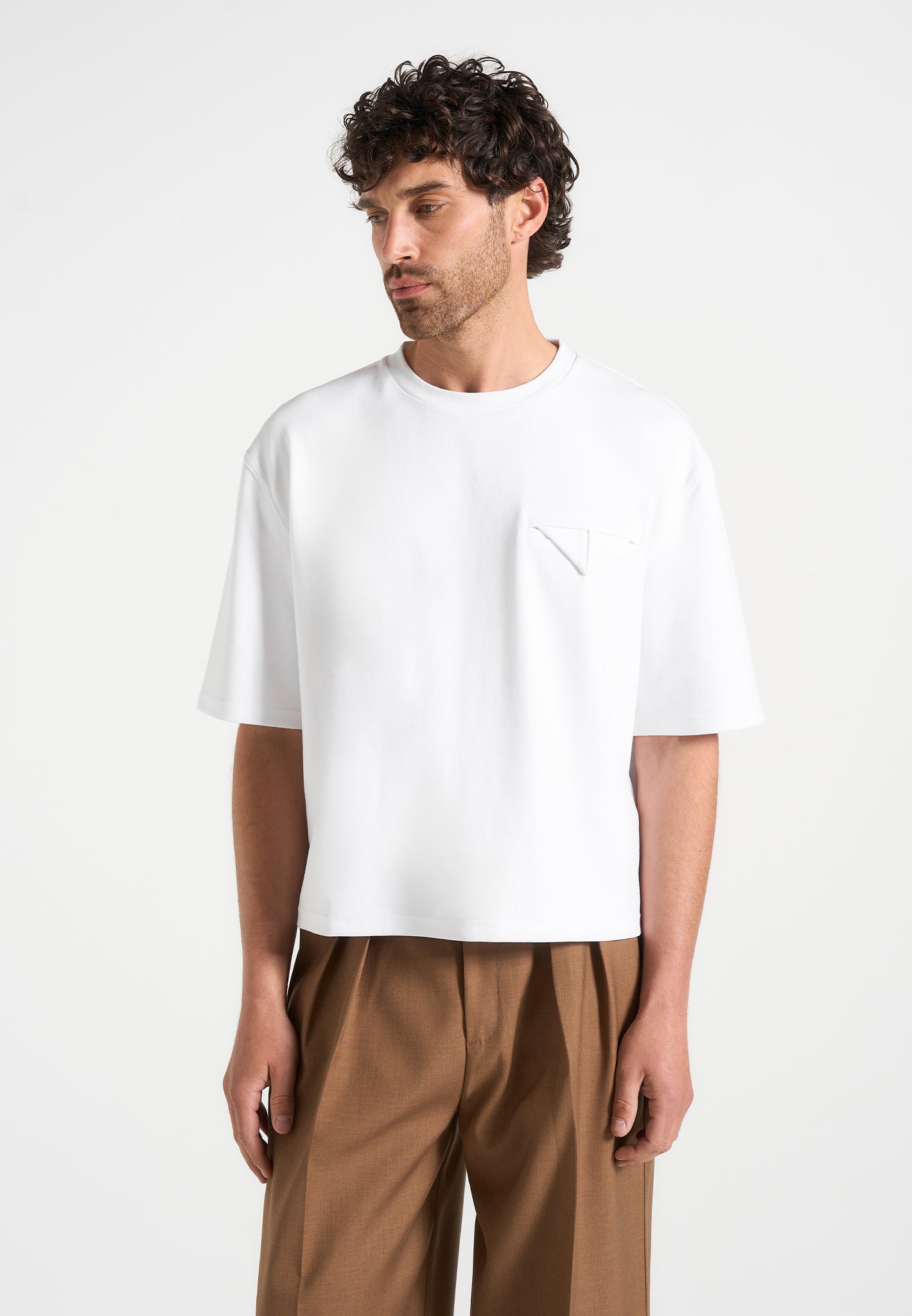Boxy Cropped T-Shirt - White