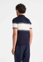 Enzo - Colour Block Polo Top - Navy