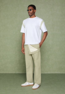 Henri - Foldover Trousers - Sage