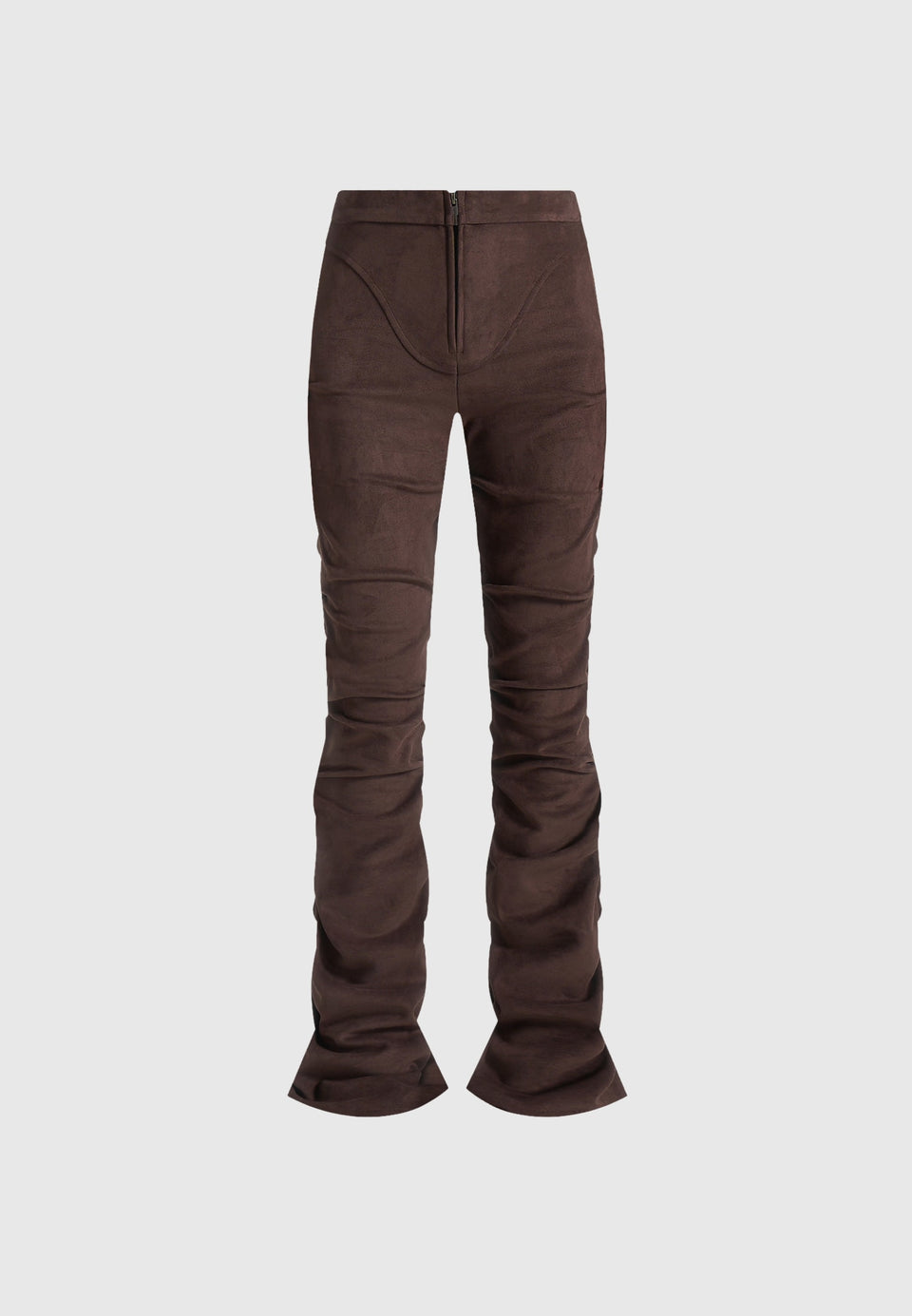 caroline-tacked-suede-fit-and-flare-trousers-brown