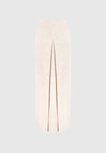 Regine - Linen A-Line Maxi Skirt - Natural