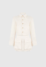 Laure - Cargo Shirt Mini Dress - Cream