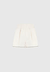 Melanie - Satin Shorts with Piping - Off White