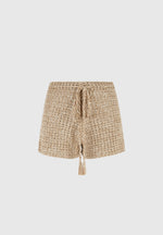 Agathe - Crochet Shorts with Drawcord - Natural