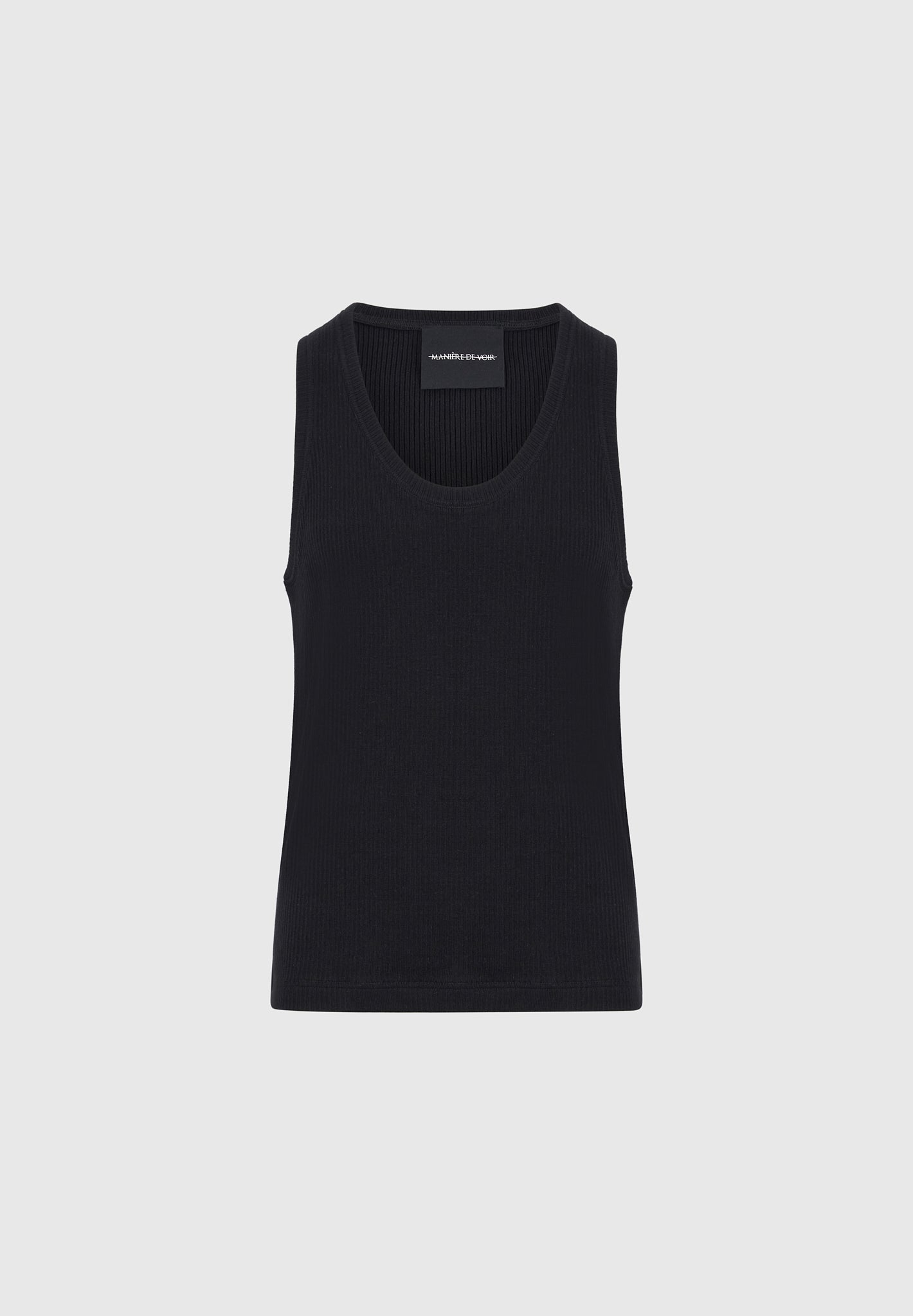 Justin - Ribbed Cotton Vest - Black