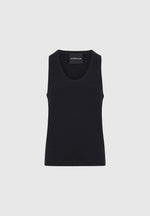 Justin - Ribbed Cotton Vest - Black