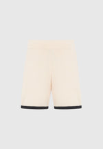 Regis - Contrast Detail Knit Shorts - Cream