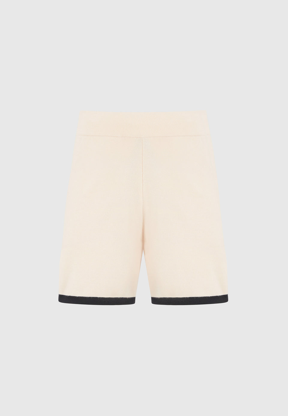R⁠egis - Contrast Detail Knit Shorts - Cream