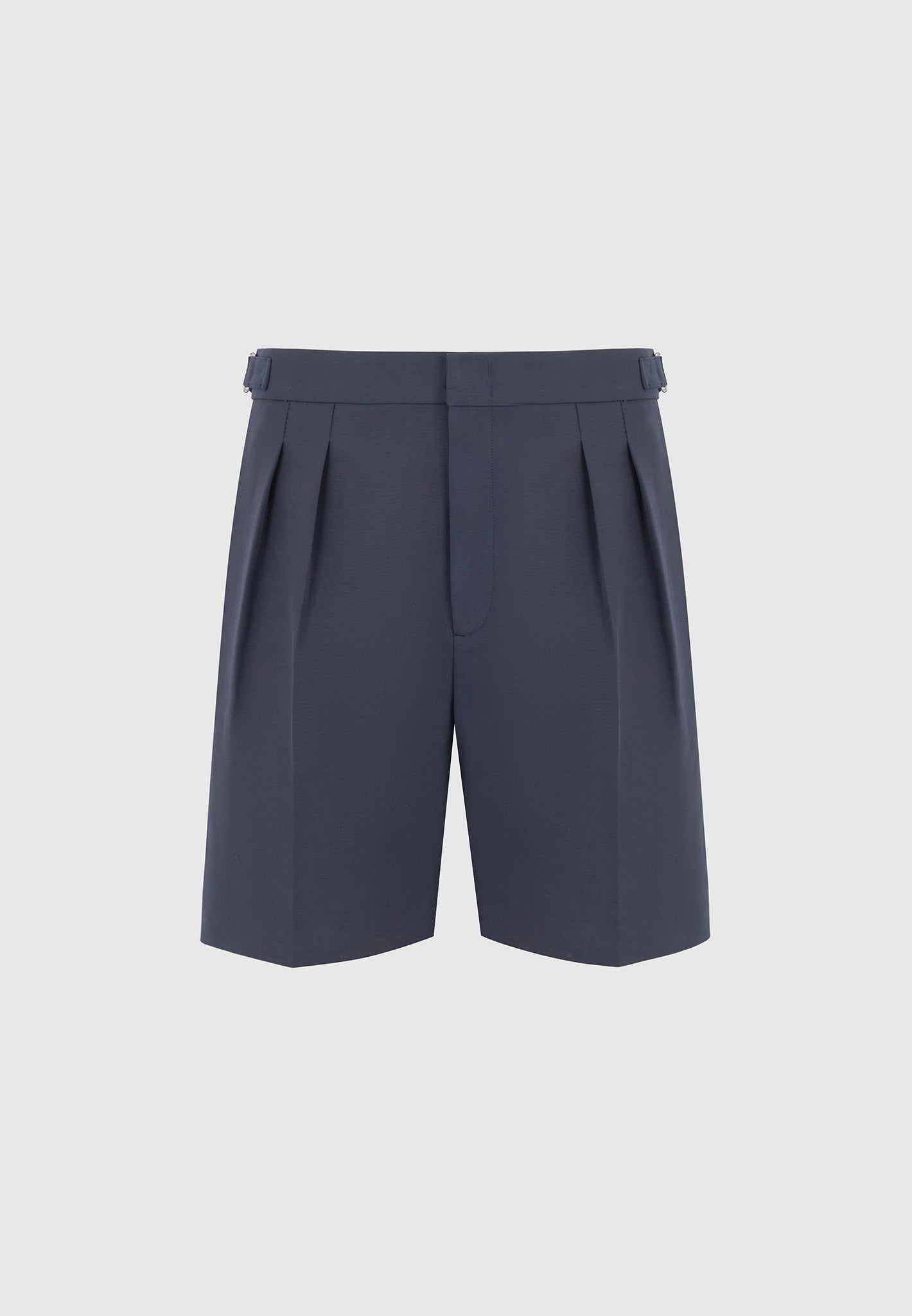Victorin - Twin Pleat Chino Shorts with Stitch Detail - Navy