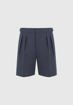 Victorin - Twin Pleat Chino Shorts with Stitch Detail - Navy
