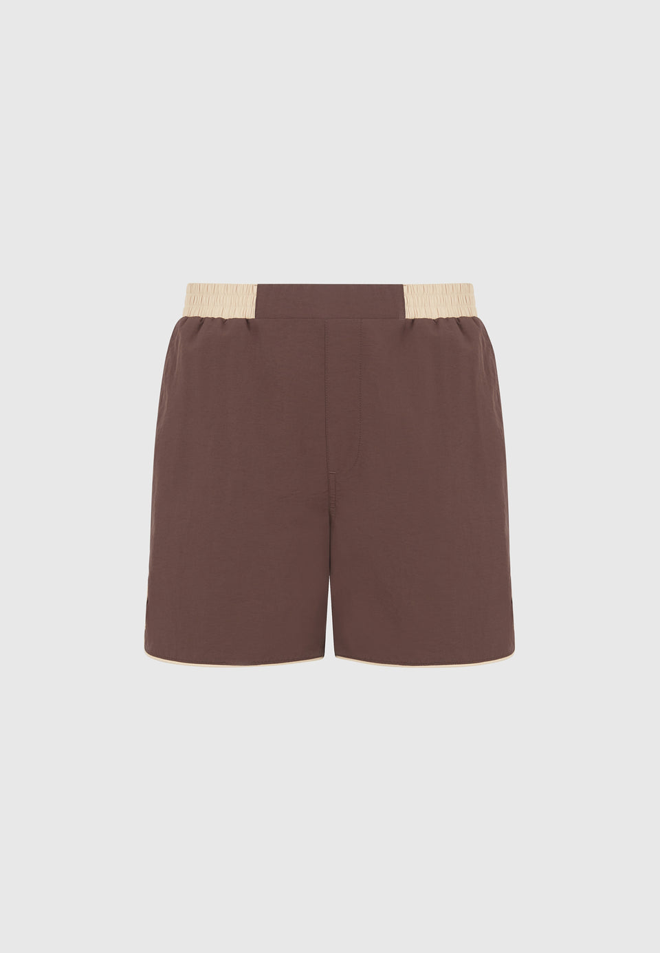 Ferdinand - Swim Shorts with Contrast Waistband - Brown