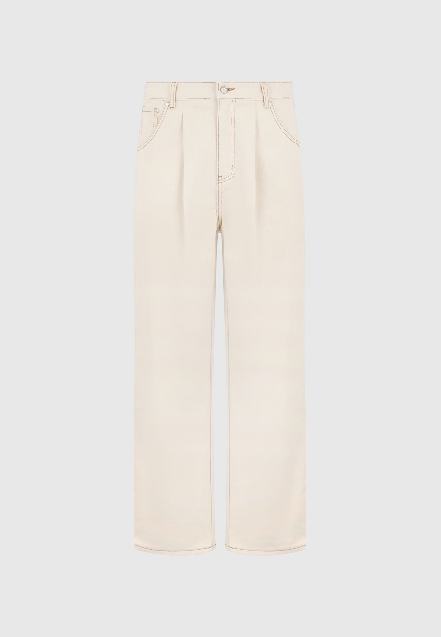 Arnault - Pleated Denim Jeans - Cream