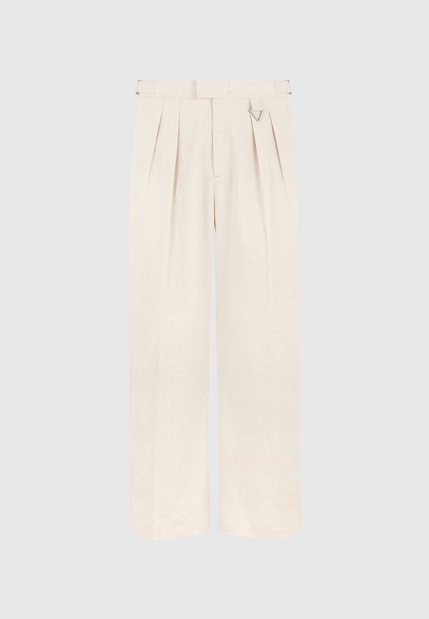 Pierre - Relaxed Fit Linen Pleated Tailored Trousers - Natural