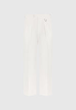 Pierre - Relaxed Fit Linen Pleated Trousers - White