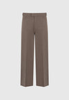 Joseph - Regular Fit Hatched Tailored Trousers - Light Brown