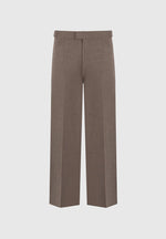 Joseph - Regular Fit Hatched Tailored Trousers - Light Brown