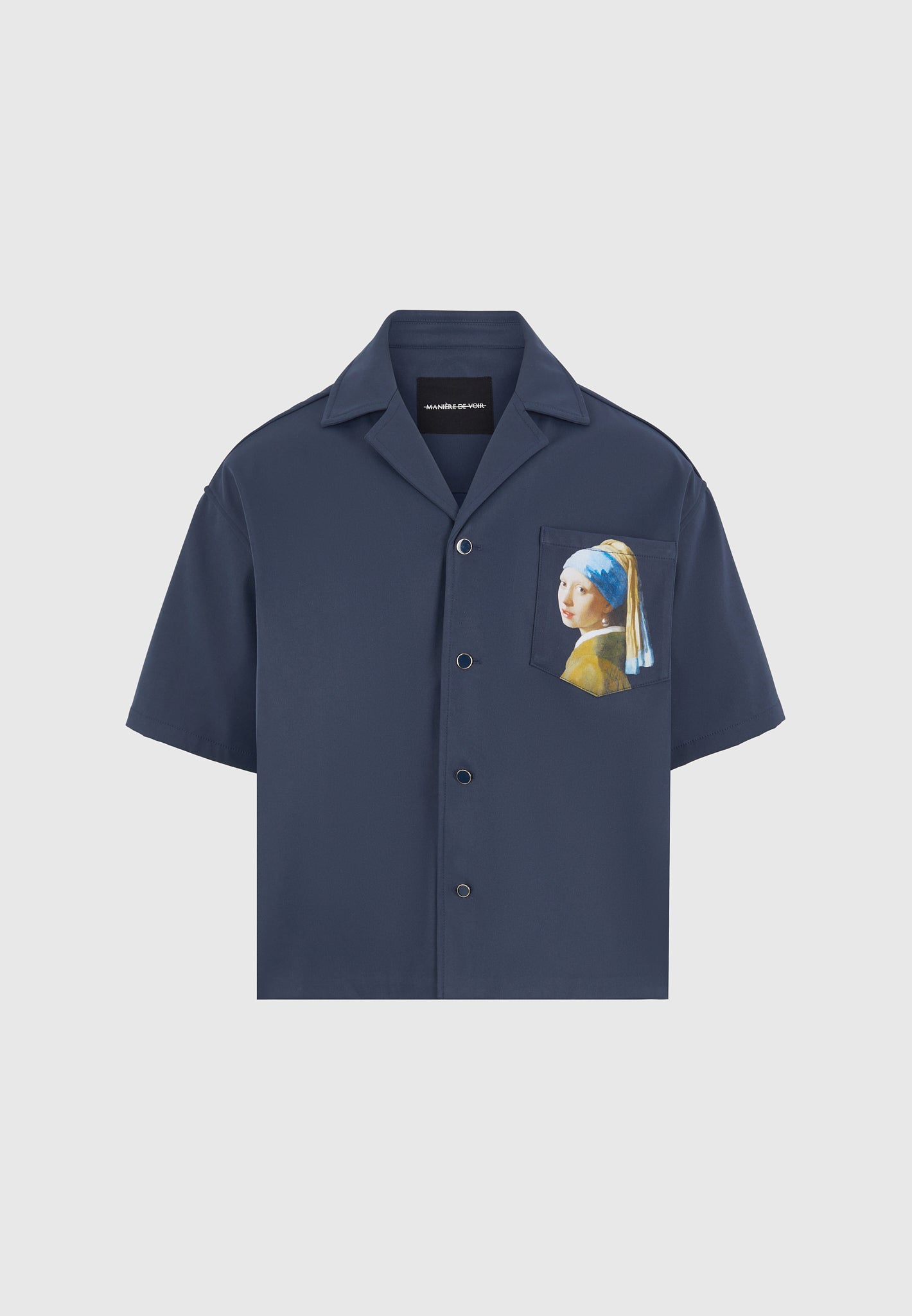 Stephane - "A Girl With A Pearl Earring" Boxy Shirt - Indigo