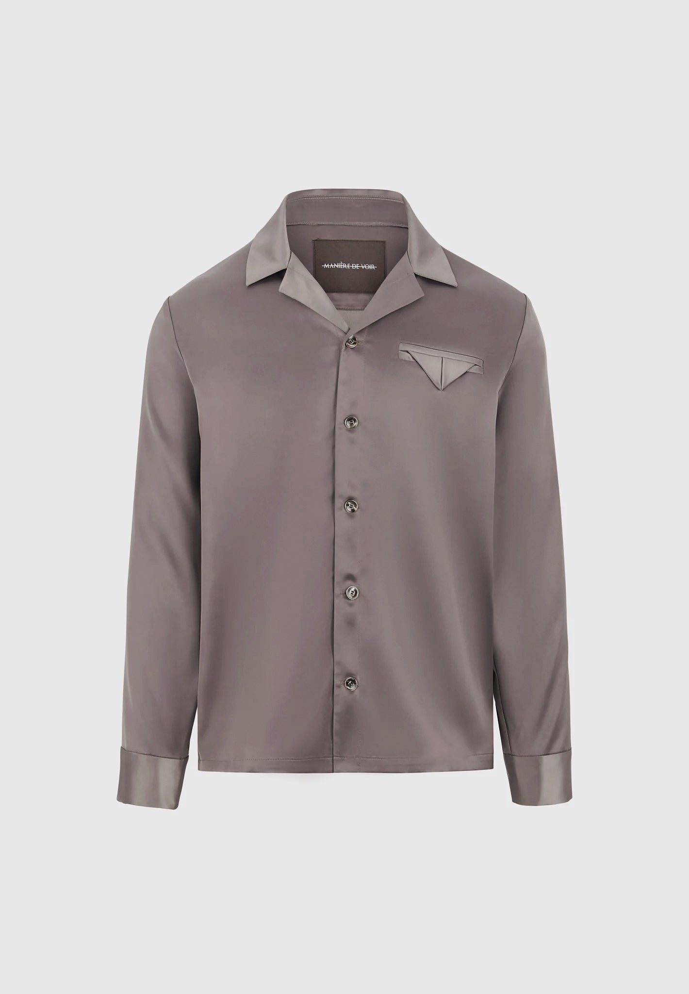 Constant - Satin Overshirt - Taupe