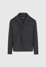Alban - Satin Double Breasted Shirt - Black
