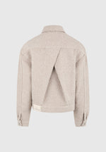 Damien - Boucle Jacket with Back Pleat - Beige