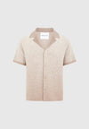 Martial - Ombré Knit Revere Shirt - Beige/White
