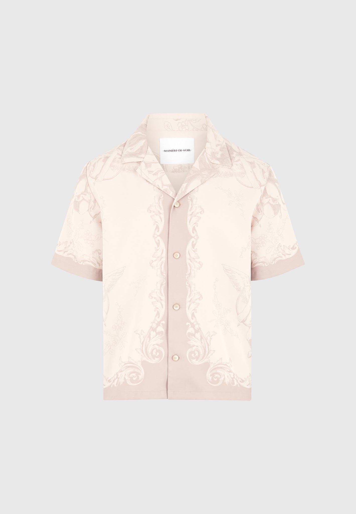 Marc - Signature Baroque Resort Shirt - Cream/Beige