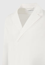 Alban - Satin Double Breasted Shirt - White