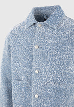 Damien - Boucle Jacket with Back Pleat - Blue