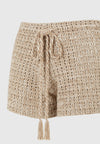 Agathe - Crochet Shorts with Drawcord - Natural