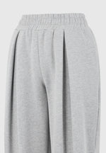 Fanny - Straight Leg Box Pleat Joggers - Grey