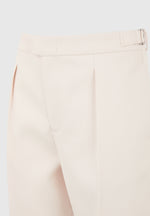 Marin - Twill Pleated Shorts - Cream