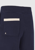 Regis - Contrast Detail Knit Shorts - Navy
