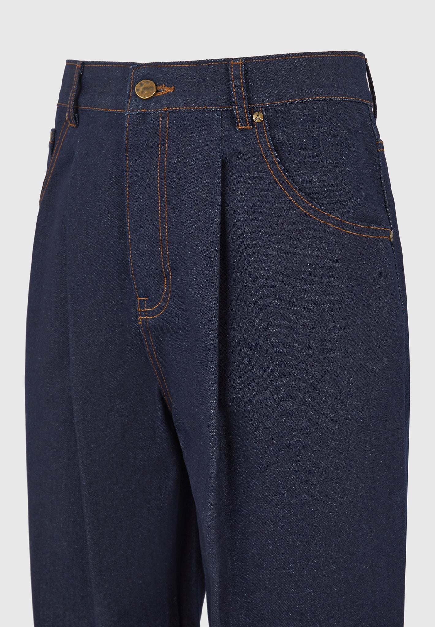 Arnault - Pleated Denim Jeans - Indigo
