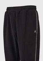 Gael - Contrast Whipstitch Relaxed Track Pants - Black